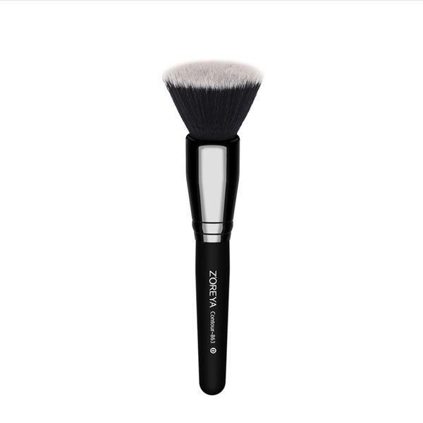 

1 pcs flat bronzer brush wooden handle makeup brushes profession cream for foundation