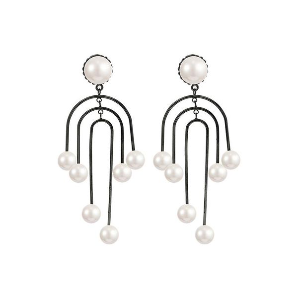 

Fashion Personality Multi-layer U-shaped Earrings Women's Pearl Earrings Exaggerated Atmosphere Wild Earrings Women J190718