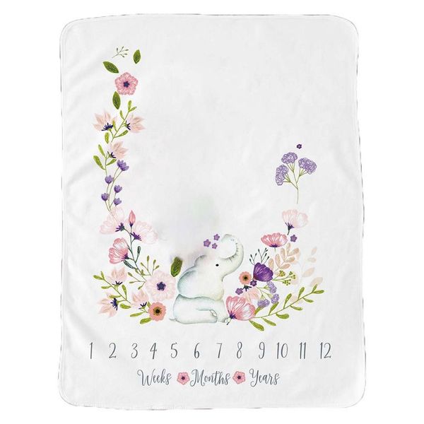 

baby monthly record growth milestone blanket animal pattern pgraphy props