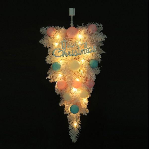 

christmas decorations artificial tree hanging pendant with led string light front door wall decor ornaments