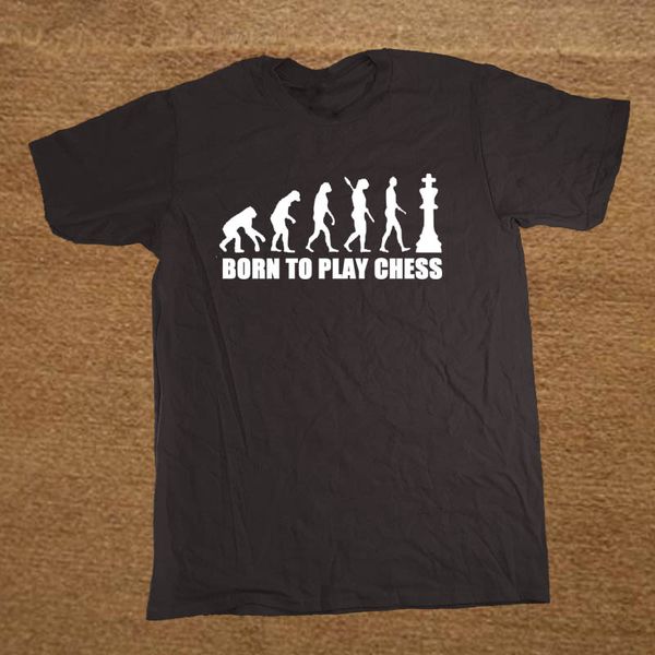 

brand clothing evolution of chess player funny t shirt tshirt men cotton short sleeve t-shirt tees camiseta