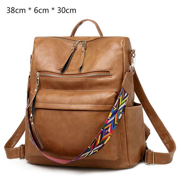 

new women pu backpack bags 2020 retro bags medium size european and american style fashion youth girl students solid color many pockets