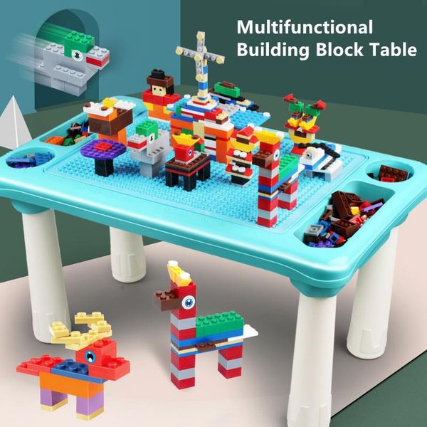 

race function diy multi bricks city table table building blocks baseplate toys sets brinquedo desk study marble friends run kids qylqln