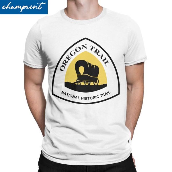 

oregon trail men's t shirt retro multnomah video game geek awesome tees short sleeve round collar t-shirt cotton summer