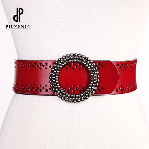 

women's belts wide fashion hollow out diamonds buckle cummerbunds female dress corsets waistband belts decoration wide belt, Black;brown