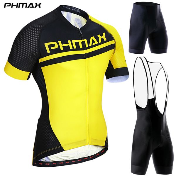

phmax summer cycling jersey set with 3d gel padded cycling suit mountian bike clothing bicycle clothes, Black;blue