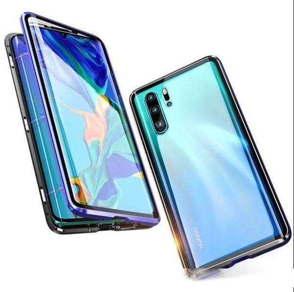 

double-sided curved tempered glass phone case for huawei p30pro full protect magnetic phone cover for mate 20 pro cases quality