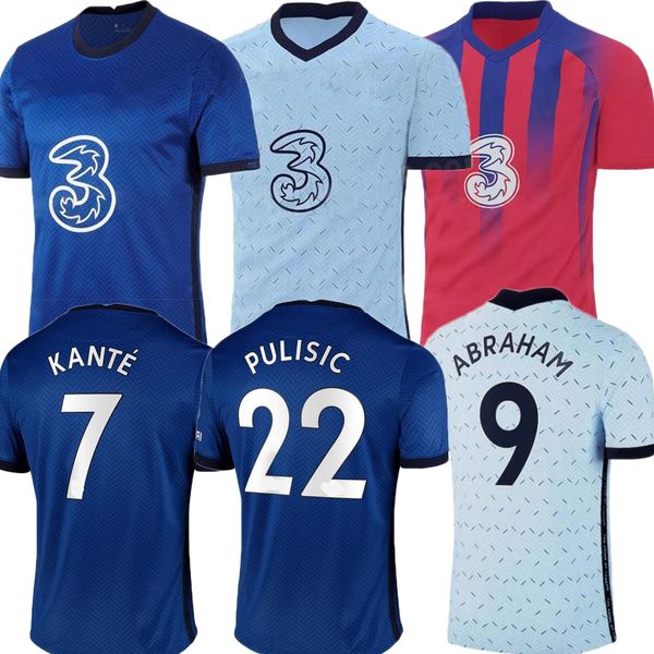 

thailand 2021 abraham werner havertz chilwell ziyech soccer jerseys 20 21 pulisic football shirt kante mount men kids sets kits, Black;yellow