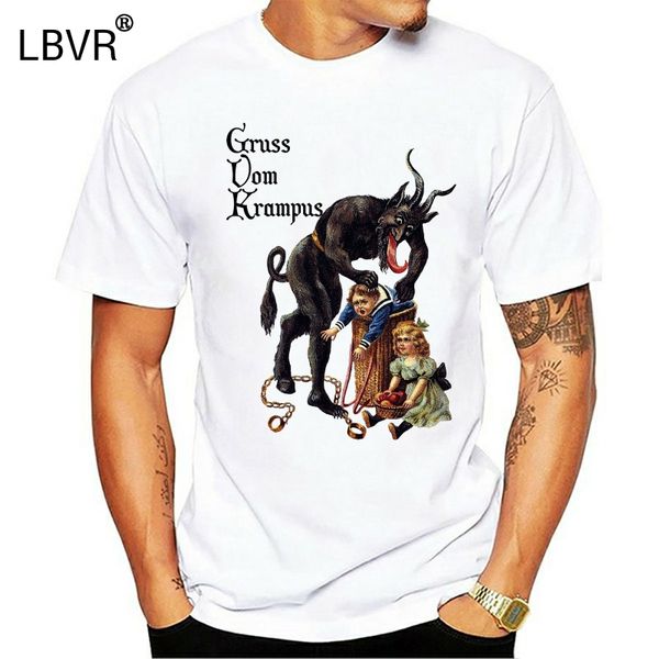 

funny t shirt men novelty women tshirt gruss vom krampus (greetings from) germanic christmas demon t-shirt