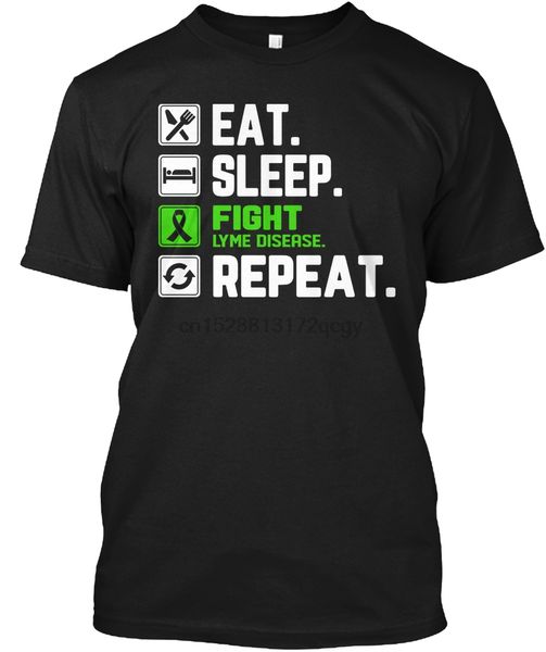 

men t shirt fight lyme disease eat sleep repeat shir women t-shirt