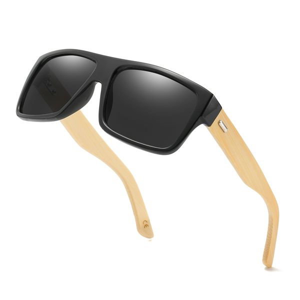 

wooden bamboo sunglasses men women mirrored uv400 sun glasses real wood shades gold blue outdoor goggles sunglases male uv400, White;black