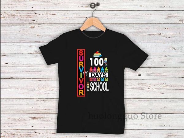 

100 days of school shirt for teachers survivor ladies women men short-sleeve tshirt school days teachers and students gear