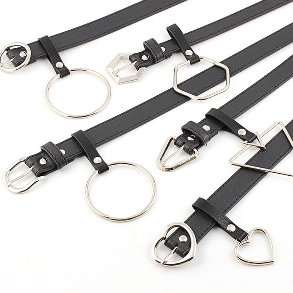 

women belt fashion pu leather metal heart pin buckle belt party dress decor waistband women, Black;brown