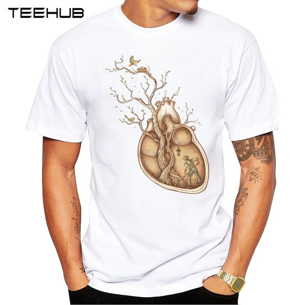 

new arrivals 2019 teehub cool men's fashion tree of life design t-shirt short sleeve o-neck hipster tee