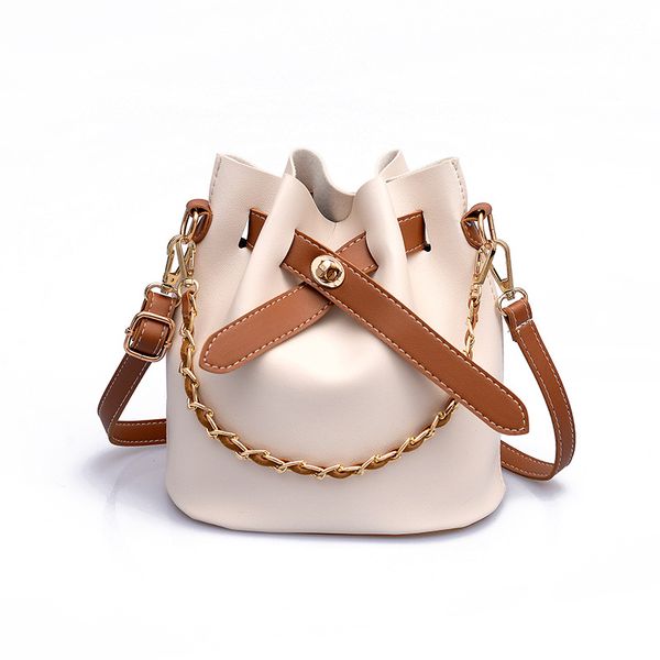 

bag women's 2020 new fashion pull-belt bucket bag shoulder messenger