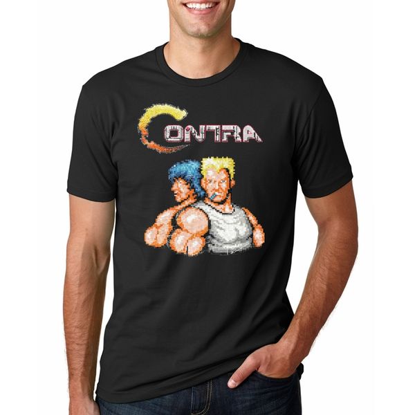 

contra класс video game mens black t shirt tee одежда подарок от нас нового