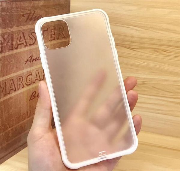 

soft tpu side hard pc acrylic back cover for iphone 11 xs max x xr 6 7 8 plus 11 pro max apple 10 se 2020 frosted clear cellphone case