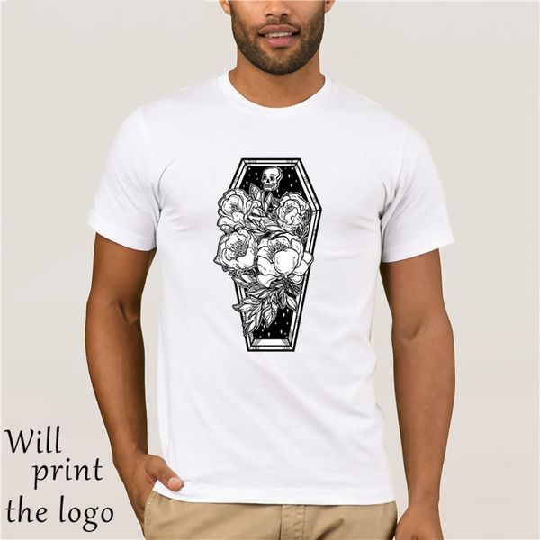 

nuovo 2018 di modo di t degli uomini della camicia floreale spooky halloween tshirt grave e