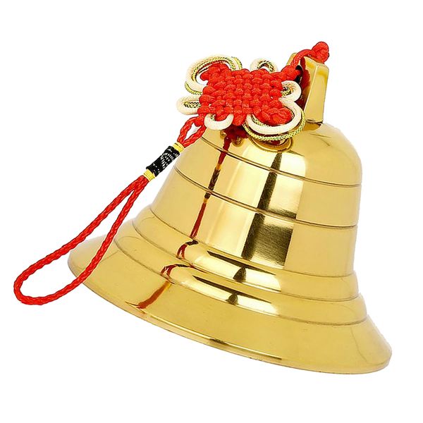 

feng shui brass good luck wind chime hanging bell wiith chinese knot