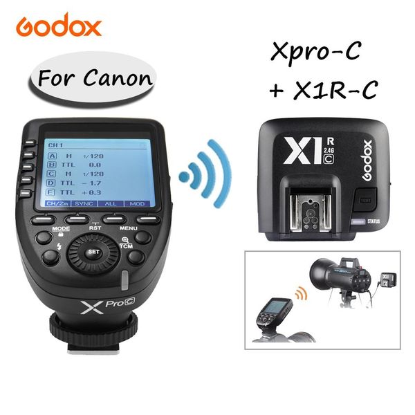 

wholesale xpro-c hss e-ttl transmitter x1r-c receiver 2.4g wireless flash trigger control remote for canon v860ii-c tt685-c tt600