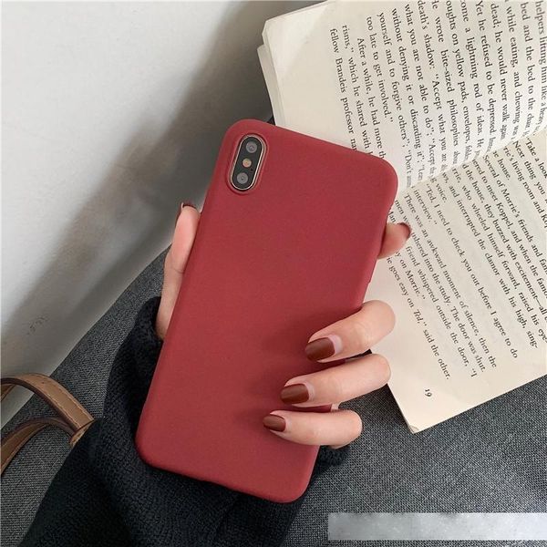 

simple plain scrub for xs max x phone case silicone xr female 7/6 for apple 11pro