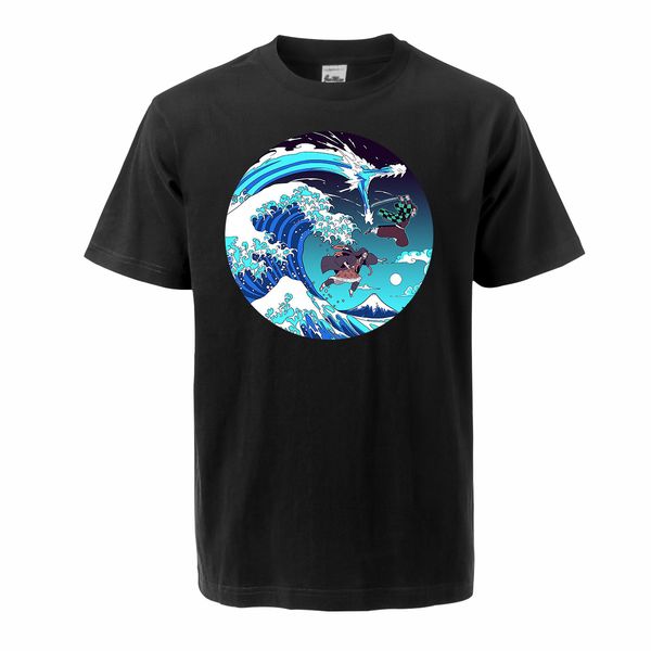 

demon slayer kimetsu no yaiba men t shirts 2020 summer cotton short sleeve tanjirou japan anime t-shirts nezuko streetwear