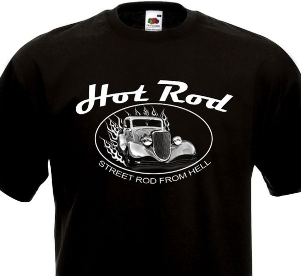 

2019 summer men tee shirt t-shirt rod street rod from hell - custom culture vintage t muscle car custom made t-shirt