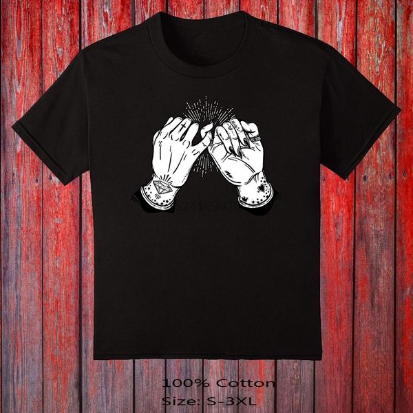 

men's classics pinky promise tattoo hands friend tshirt