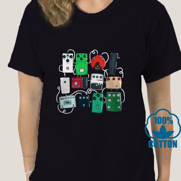 

2104a guitar bass effect pedal signal flow mens t-shirt cotton casual o-neck shirt