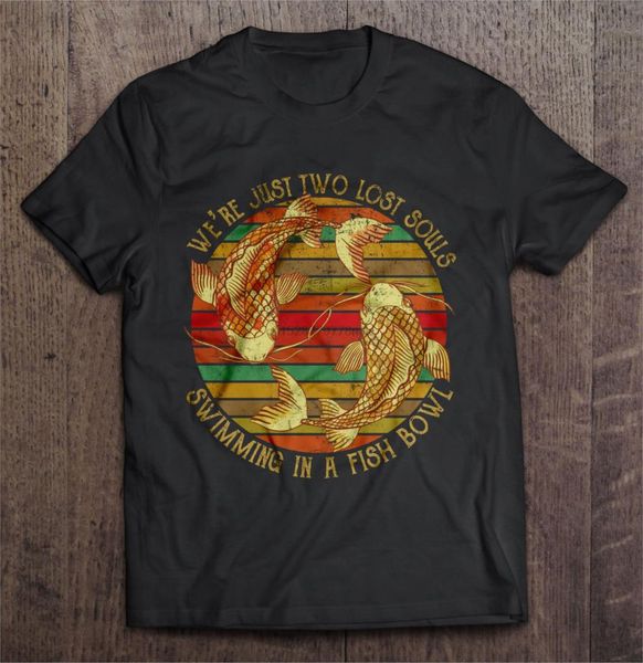 

wersquore только два lost souls плавание в fish bowl золото koi fish винтажная версия tshirts