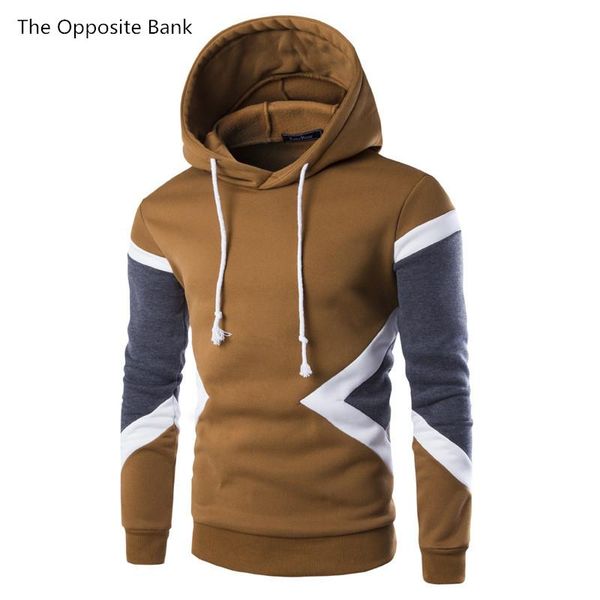 

2019 spring and autumn new european and american men s geometric stitching sports hoodie comfortable hoodie m-2xl hip hop boy, Black