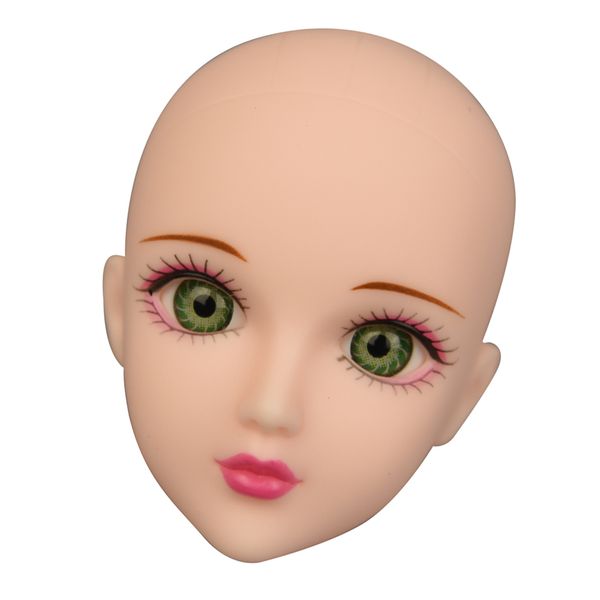 

реалистичная 1/6 женский куклы шарнирные макияж head practice часть тела с тенью волос для bjd куклы рдц