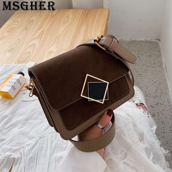 

msgher frosted flap women shoulder bag delicate hasp concise style temperament autumn joker practical new girl bag wb3001