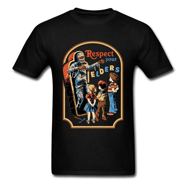 

уважать старших tshirt мужчины футболку 2019 halloween mummy tshirt косплей смешные зла дети top тис хлопок урожай одежды