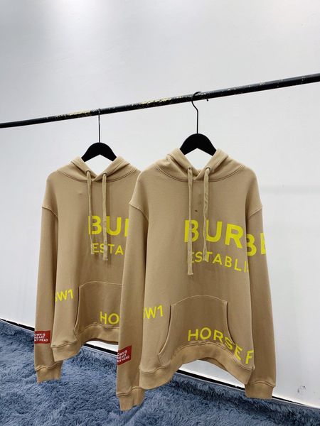 

20fw new arrival mens designer hoodie sweatshirt cotton pullover burb sweater streetwear winter clothes, Black;brown