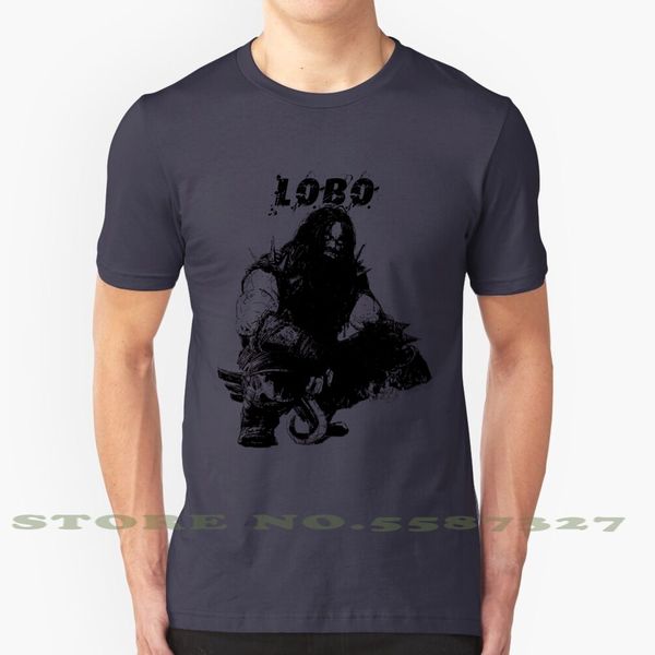 

lobo silhouette cool design trendy t-shirt tee lobo comics hero superhero villain supervillain