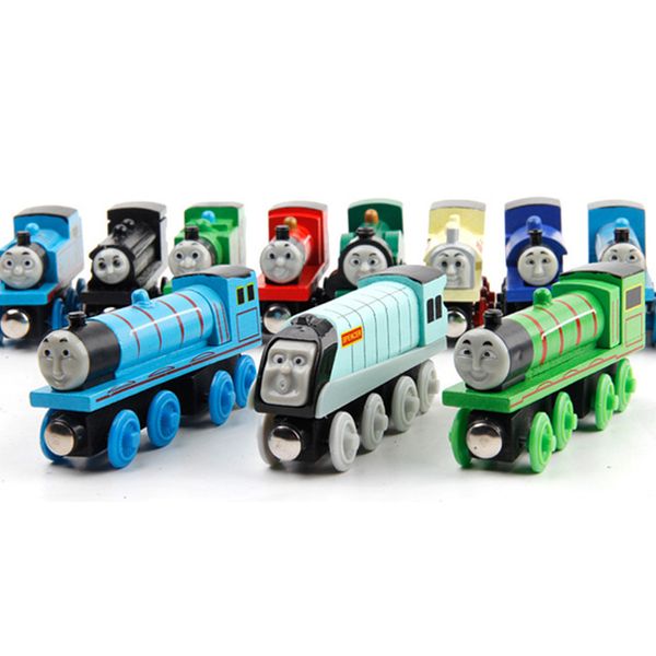 

59 styles mini wood engine train magnetic wooden trains model car toy tracks railway locomotives toys for kid