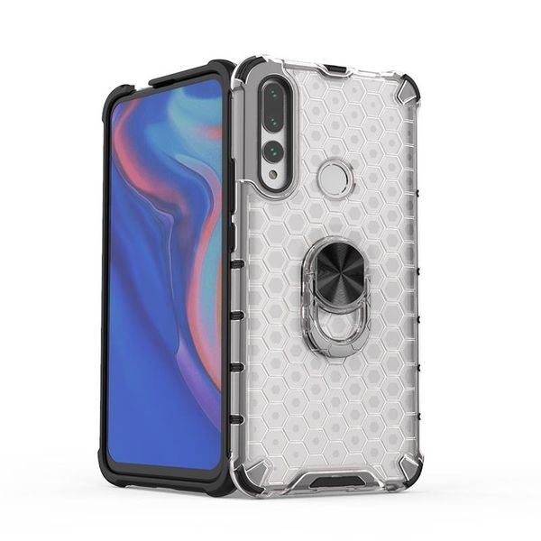 

ultra-thin honeycomb car holder kickstand phone case for huawei y9 prime 2019 case transparent armor cover skin