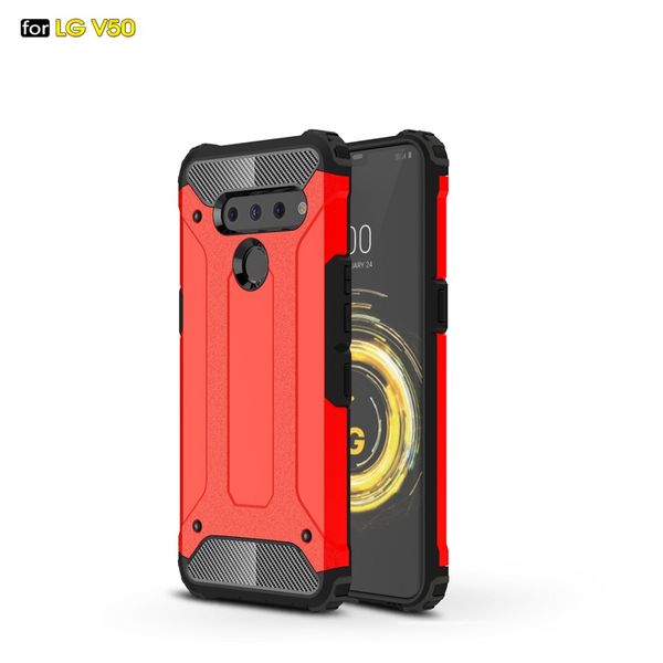 

luxury impact resistant silicone shockproof phone case for lg v50 rugged armor dual layer cover case