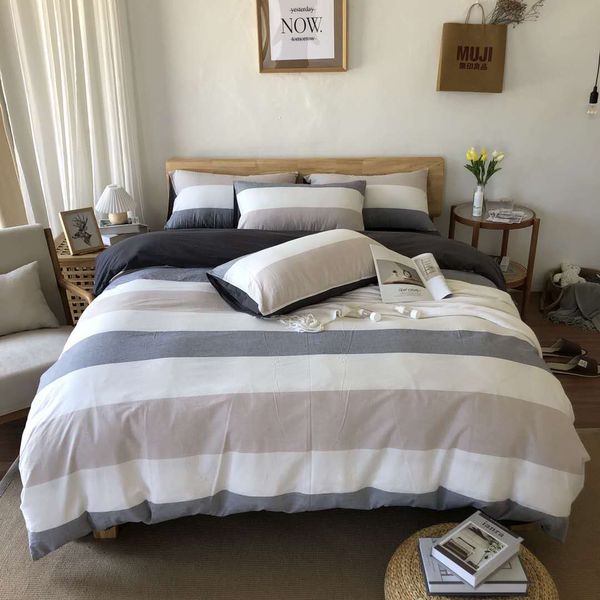 

stripe design bedding sets cotton bedding sets cover modern simple  size quilt cover bed sheets pillowcases duvet cover set