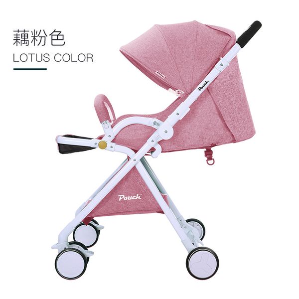 

strollers# pouch four wheels travel baby stroller high landscape portable can sit lie lightweight summer folding carriage pram 0~3 y
