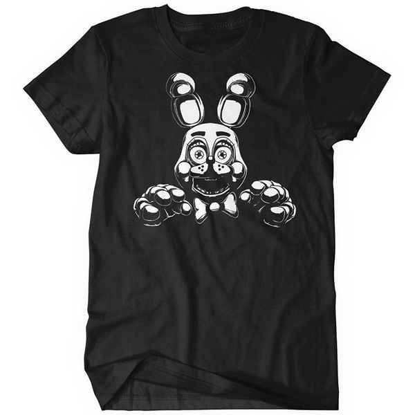 

100% cotton for man shirts bonnie fnaf mens t-shirt tee five nights horror at freddy's video game new