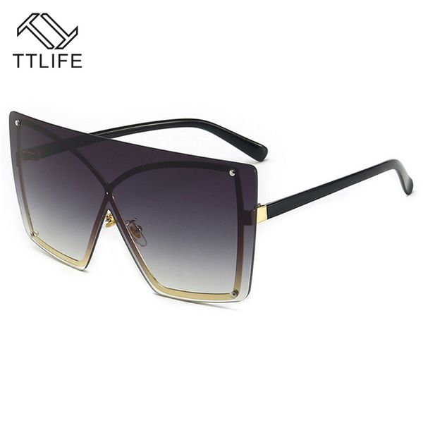 

ttlife big frame black sunglasses summer style fashion women large size sun glasses designer uv400 yjhh0292, White;black