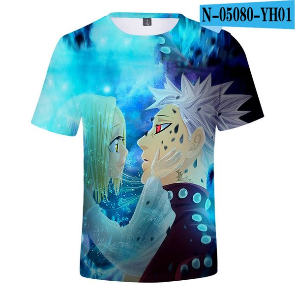 

seven deadly sins meliodas short-sleeve classic anime man printed cosplay 3d print shirts harajuku harajuku anime men clothing