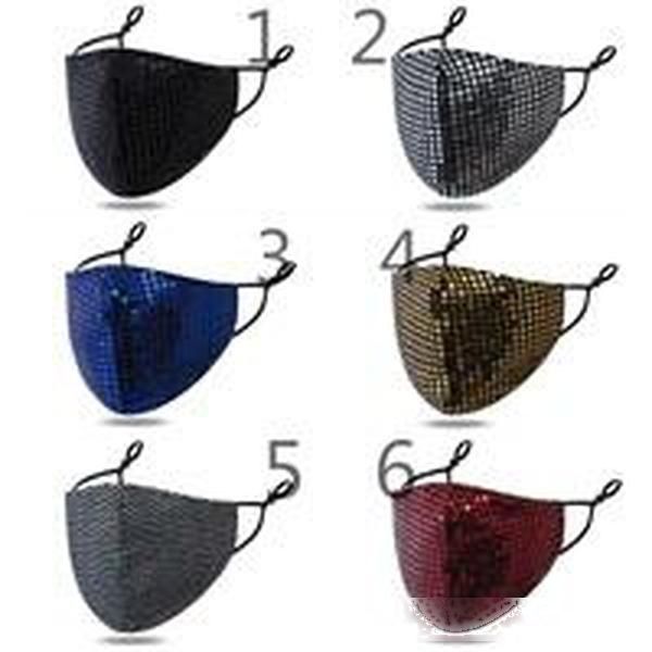 

cotton cloth earloop mouth respirator protect reusable face mask sequin breathable fashion mascarilla anti haze man woman sports 3 9qy b2