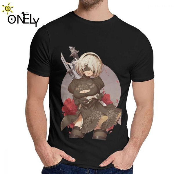 

nier automata 2b t-shirt casual o-neck latest for men great classic s-6xl t shirt