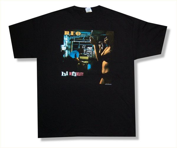 

reo speedwagon hi infidelity black t-shirt new official r.e.o
