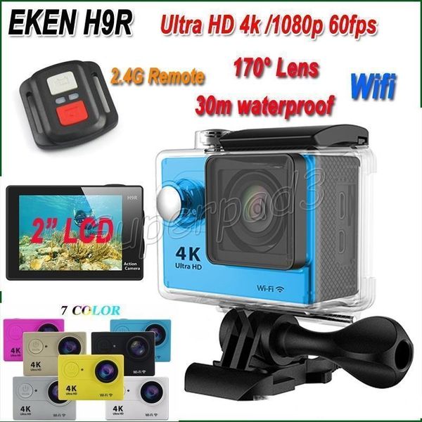 

mini waterproof sports camera dv digital camcorders 2 170Â° wide-angle lens hd 4k 1080p 60fps hdmi action camera remote control retail box