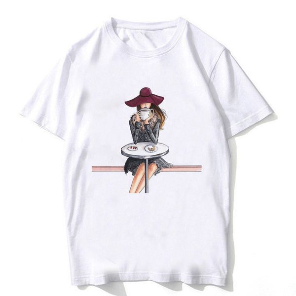 

friends tshirt women summer white cotton tshirt vogue print 90s aesthetic clothes kpop t-shirt men plus size tees harajuku