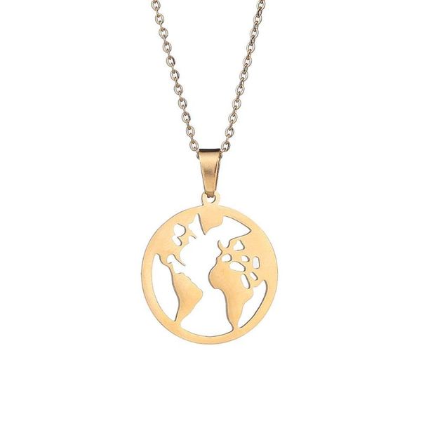 

simple stainless steel necklace pendant for women men gold chain jewelry, Silver